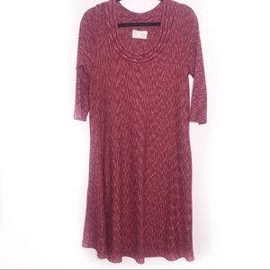 Saturday Sunday Burgundy Scoopneck Dress A31